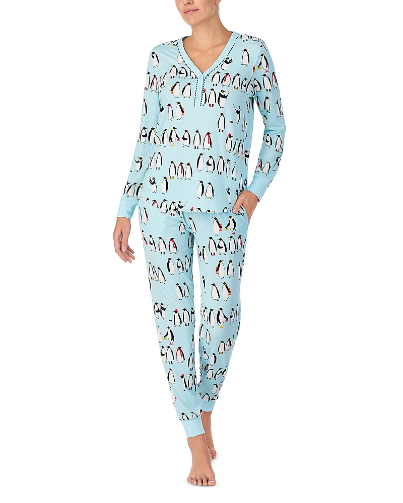 Kate Spade New York Print Pajamas In Penguin Party