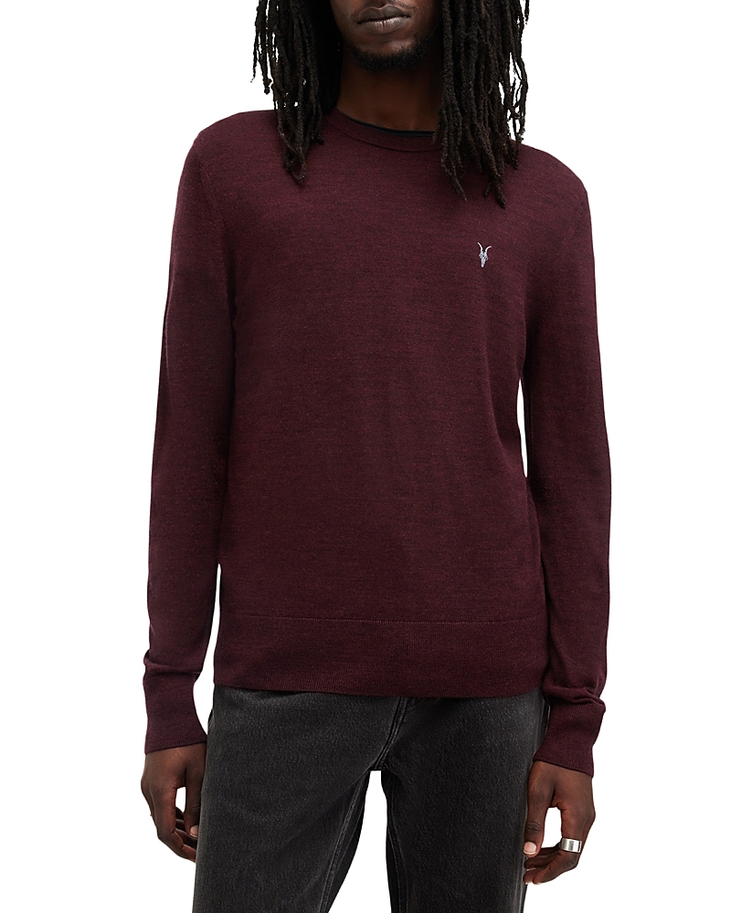 Allsaints Mode Merino Wool Crewneck Sweater In Mars Red