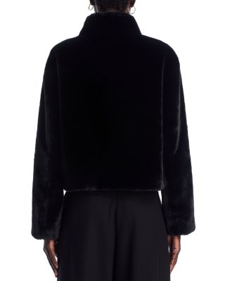 Faux Fur Snap Front Jacket