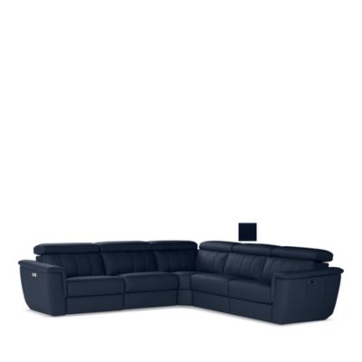 Trevi 5 Piece Power Reclining Leather Sectional