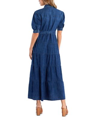 Lyla Tiered Denim Maxi Dress