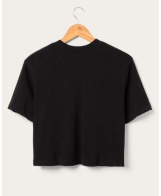 Women's NFL Denver Broncos Blitz Mock Neck Crop Tee