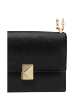 Deco Pebbled Leather Small Chain Shoulder Bag 