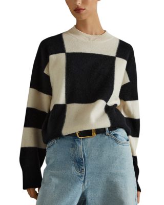 REISS - Becki Square Patterned Sweater