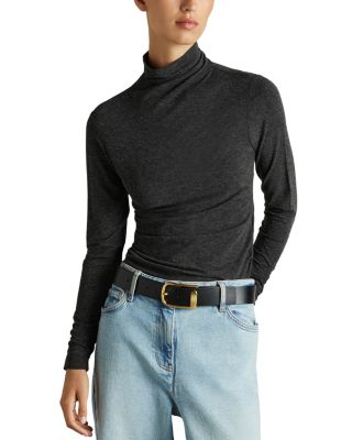 REISS - Louisa Funnel Neck Long Sleeve Top