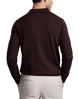 Trafford Merino Wool Regular Fit Long Sleeve Polo Shirt
