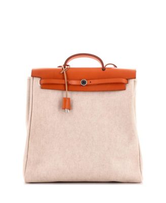 Pre-Owned HERMÈS - MM Herbag Toile and Leather