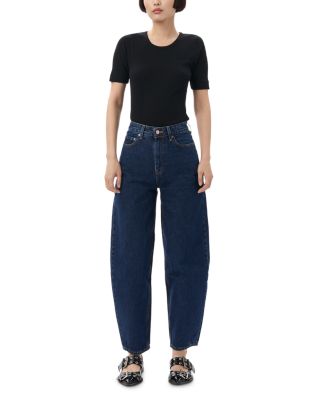 【関税込み】GANNI ブルー Stary ジーンズ Heather Blue Foil Stary Jeans | GANNI (Global)