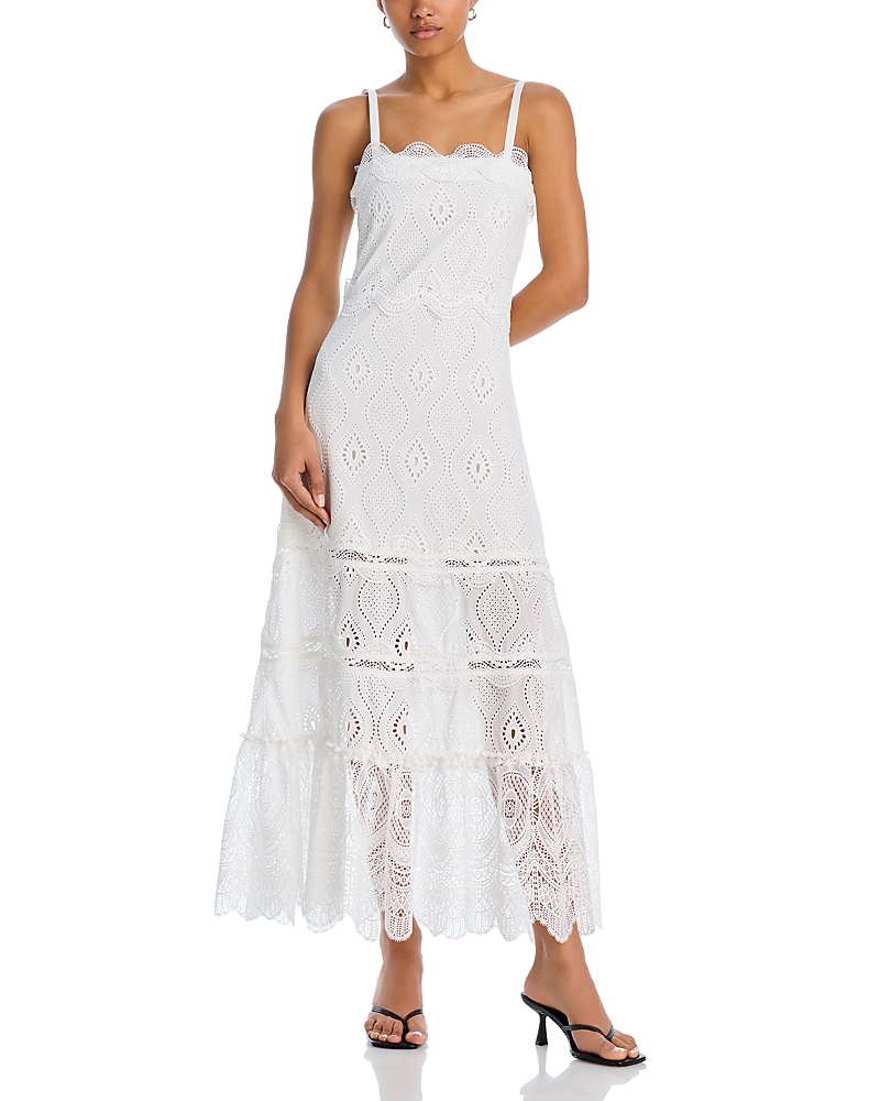Waimari Selma Eyelet Maxi Dress In White