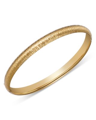 Bloomingdale's Fine Collection - Bark Finish Bangle Bracelet in 14K Yellow Gold