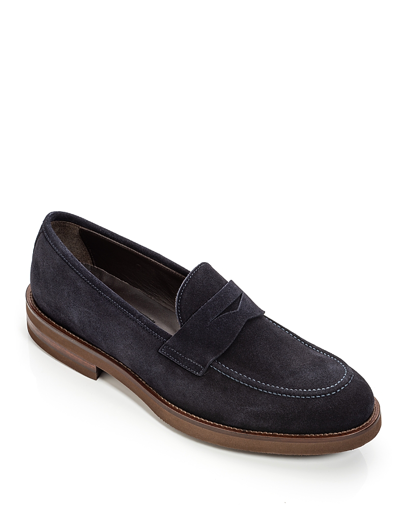 To Boot New York Men's Brady Suede Penny Loafers In Blue