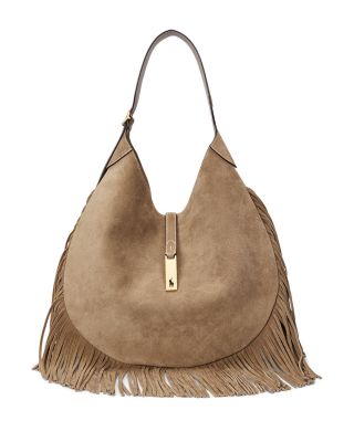 Polo Ralph Lauren - Polo ID Large Fringe Suede Shoulder Bag