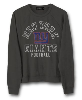 Junk Food Clothing - Women's NFL Flocked Raglan Crew Fleece Sweatshirt