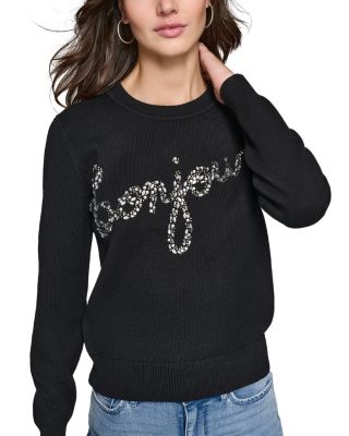 KARL LAGERFELD PARIS - Crystal Embellished Sweater