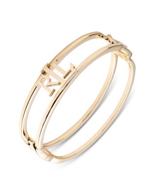 Ralph Lauren - Logo Double Row Bangle Bracelet in Gold Tone