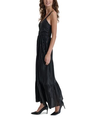 Foil Pliss&eacute; Sleeveless Dress