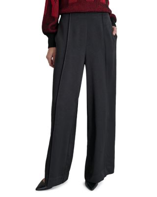 DKNY - Wide Leg Pin Tuck Pants