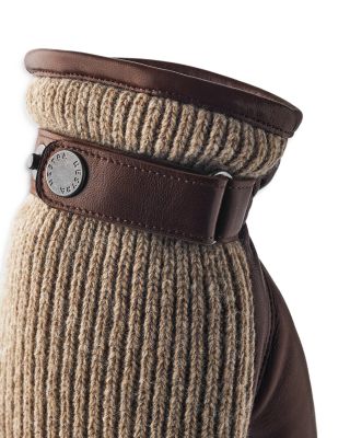 Christopher Leather & Knit Gloves