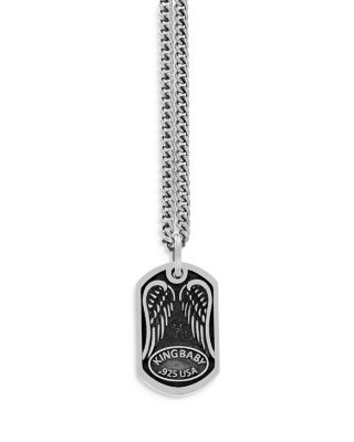 Saint Michael Dog Tag Pendant Necklace, 24"