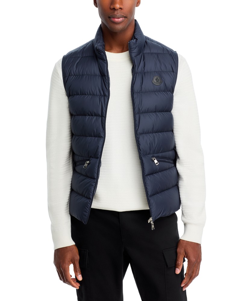 Moncler Treompan Down Puffer Vest in Blue