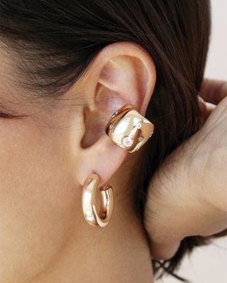 Scattered Crystal Single Chunky Ear Cuff  
