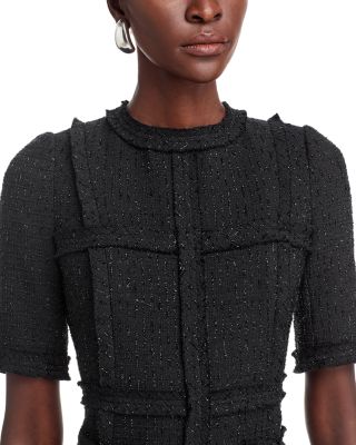 Metallic Tweed Geo Stripe Dress