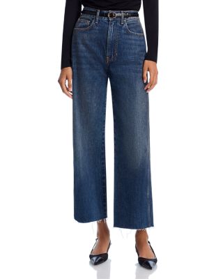 Veronica Beard - Taylor High Rise Wide Leg Ankle Jeans in in Equinox Blue