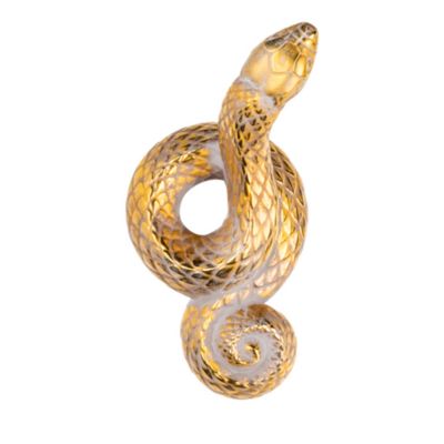 Gold Stamped Snake Figure