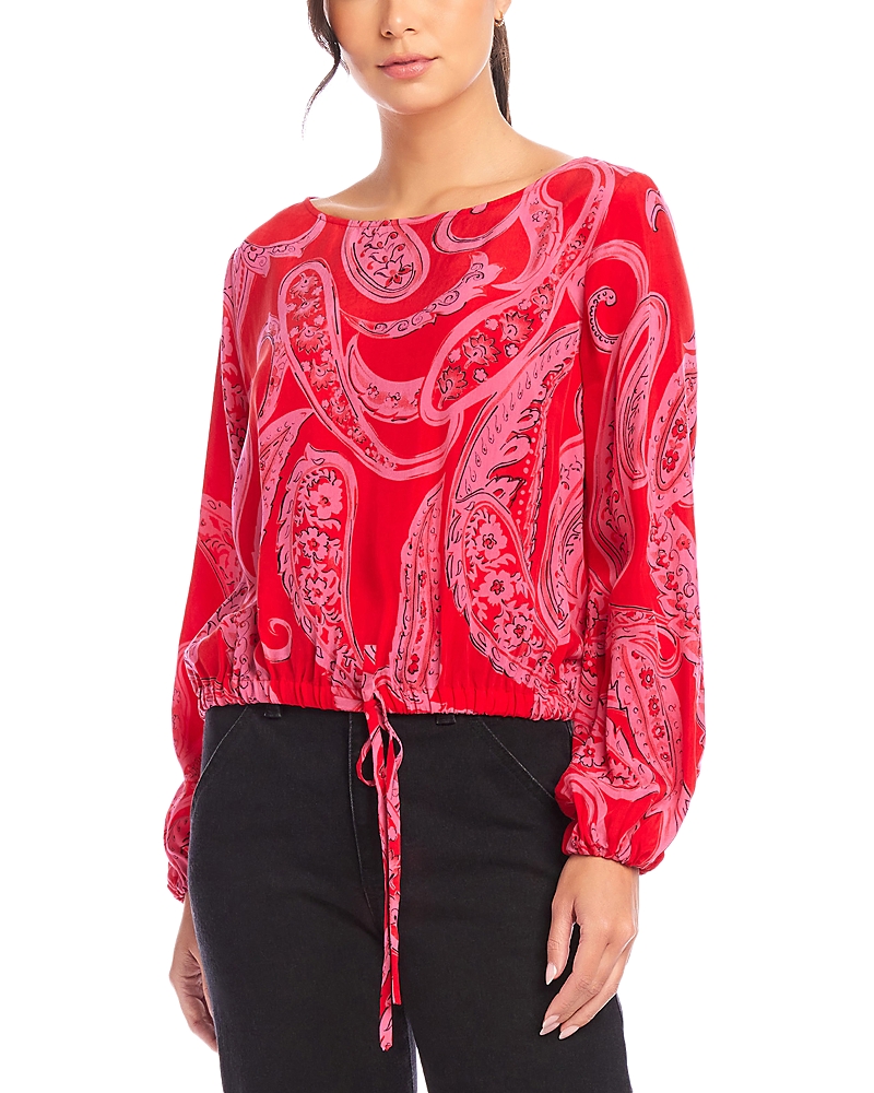 Fifteen Twenty Claudine Drawstring Top In Paisley
