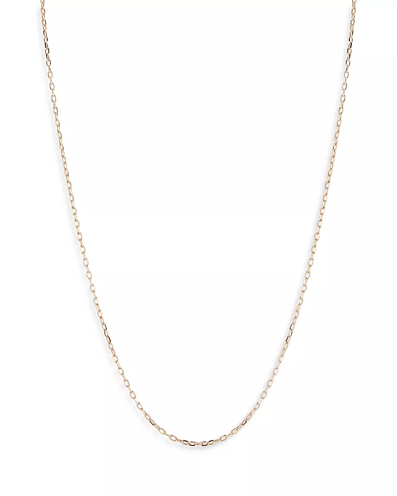 Walters Faith 18K Rose Gold Fine Cable Link Chain Necklace, 16