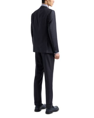 Slim Fit Striped Wool Suit
