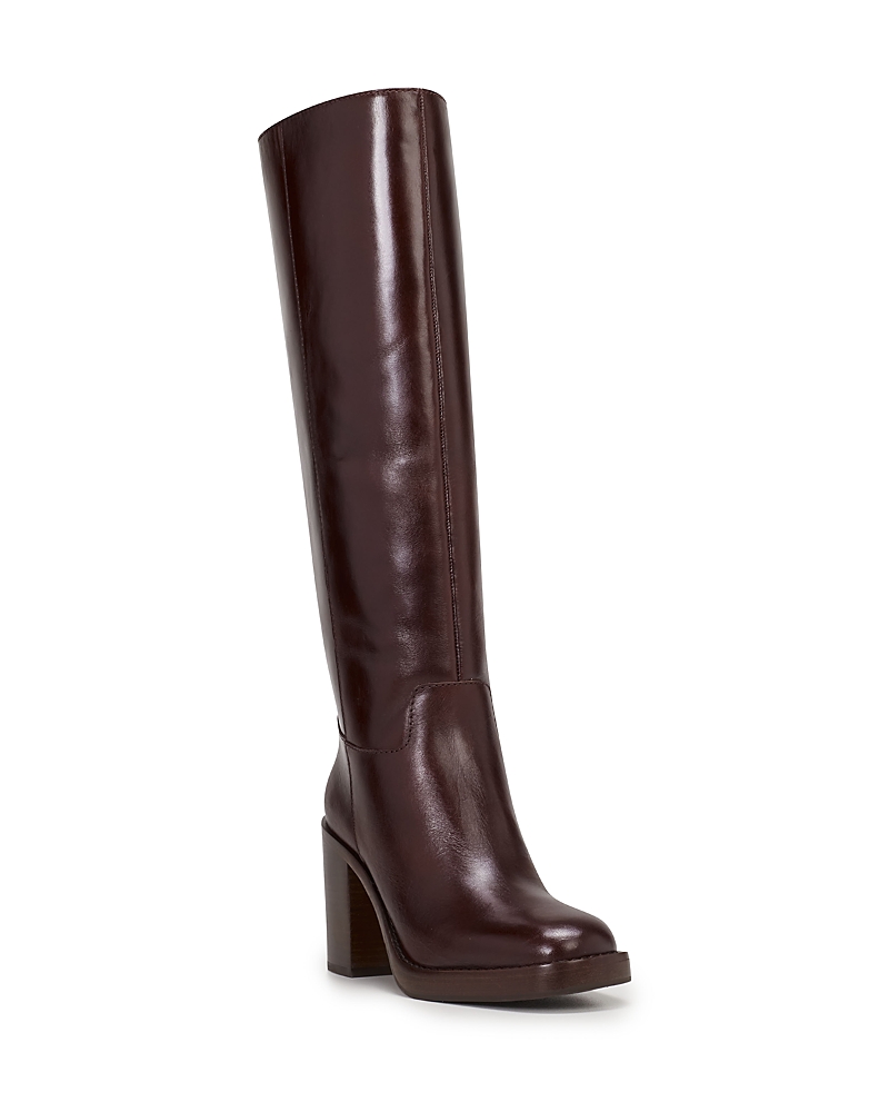 Vince Camuto Women's Gibi Block Heel Boots In Dark Broen