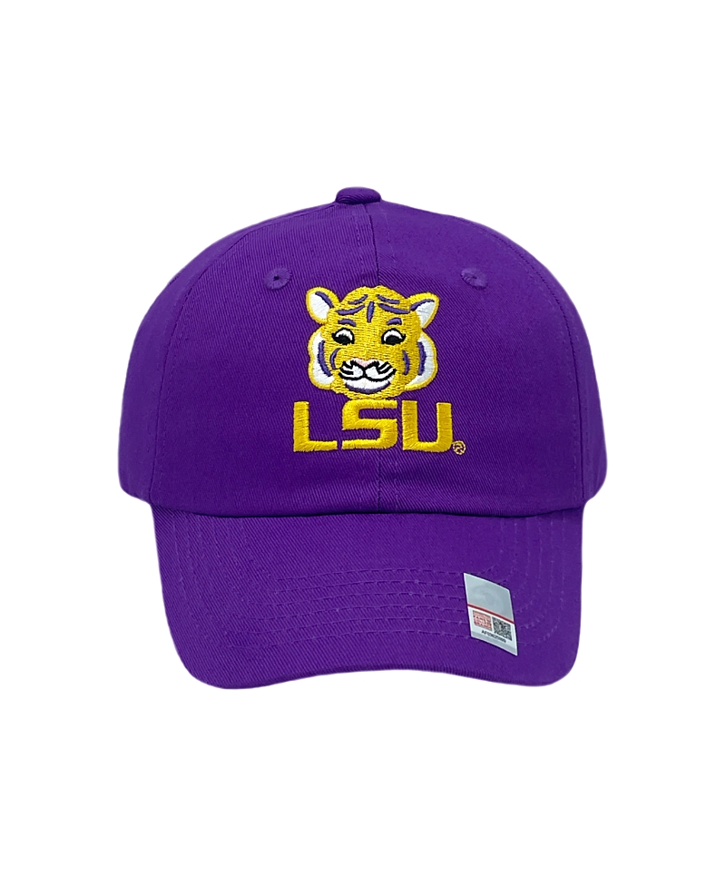 Bits & Bows Unisex Officially Licensed Lsu Baseball Hat - Baby, Little Kid, Big Kid In Purple/yellow