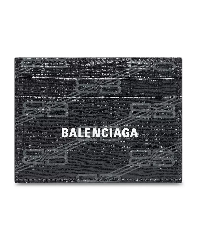 Balenciaga Signature Card Holder Bb Monogram Coated Canvas