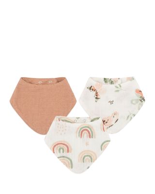 Rainbow/Butterfly Muslin Bibs, 3 Pack - Ages 0-3
