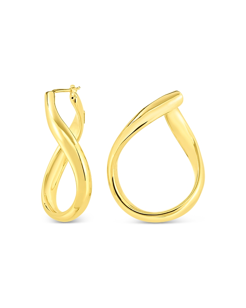 Roberto Coin 18k Yellow Gold Oro Classic Beaded Medium Hoop Earrings