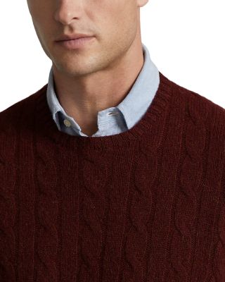 Cashmere Cable Knit Crewneck Sweater
