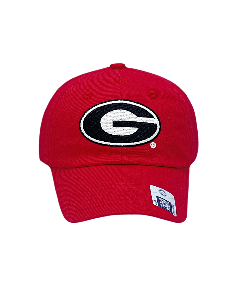 Bits & Bows Unisex Officially Licensed Georgia Baseball Hat - Baby, Little Kid, Big Kid In Red/black