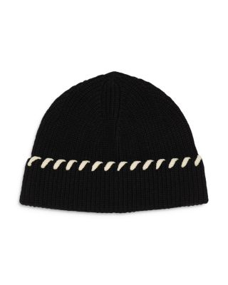 Sandro Porty Hand Crafted Velvet Trim Beanie
