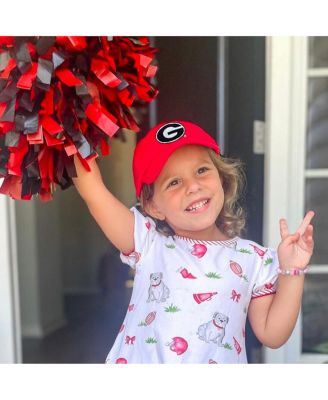 Girls' Officially Licensed Georgia Bow Baseball Hat - Baby, Little Kid, Big Kid