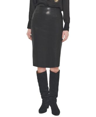 Claude Stretch Leather Skirt