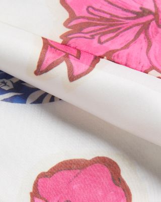 Akaki Organza Printed Tie Neck Top  