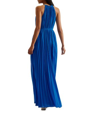 Ted Baker Helyos Pleated Halter Neck Maxi Dress | Bloomingdale's Women