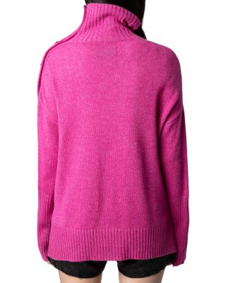Alma Cashmere Wool Button Shoulder Sweater