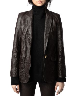 Zadig & Voltaire - Leather Crinkle Jacket