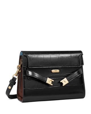 Lee Radziwill Croc Embossed Shoulder Bag