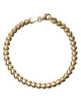 Argento Vivo Heart Line Bracelet in 18K Gold Plated Sterling Silver