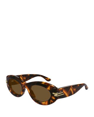 Bottega Veneta - Bold Ribbon Oval Sunglasses, 51mm