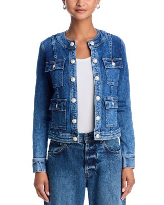 Yari Collarless Denim Jacket