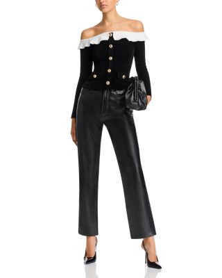 Chenille Knit Off-the-Shoulder Top